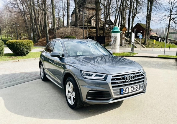 Audi Q5 cena 122800 przebieg: 65000, rok produkcji 2019 z Biała małe 667